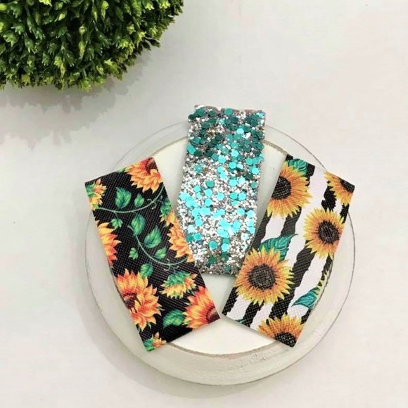 Hand Crafted Other - Sunflower Hair Snappie Set